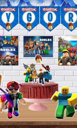 Kit So Um Bolinho Roblox Menino - Arquivo de Corte