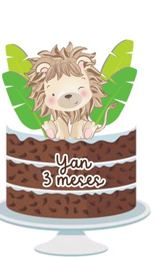 Leão e Leoa Cute em Camadas - Arquivo Digital