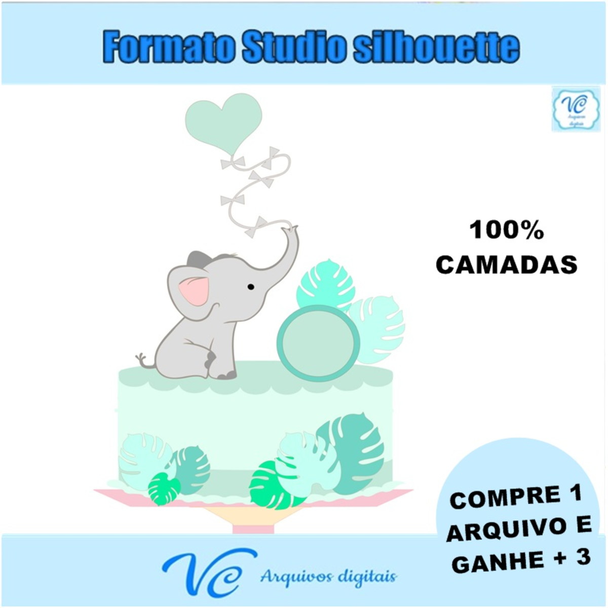 M267- Topo Elefante CAMADAS -Arquivo de corte