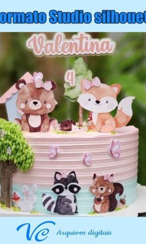 M54 - Arquivo Topo Bosque Aquarela Floresta cute