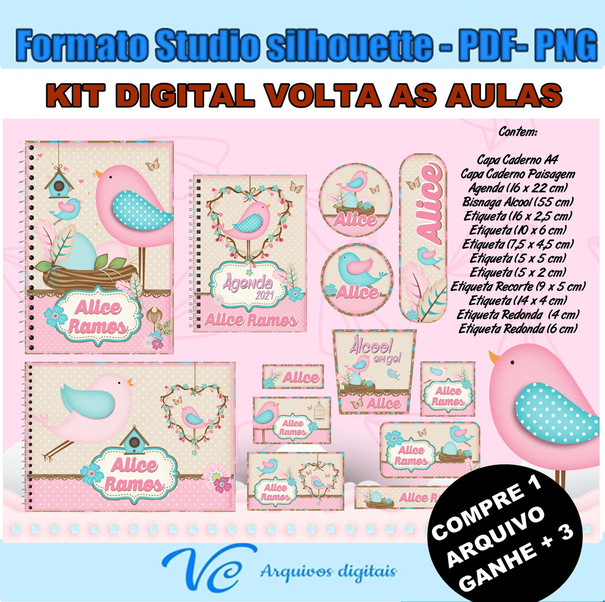 M616- Arquivo de corte Volta ás Aulas Jardim Encantado