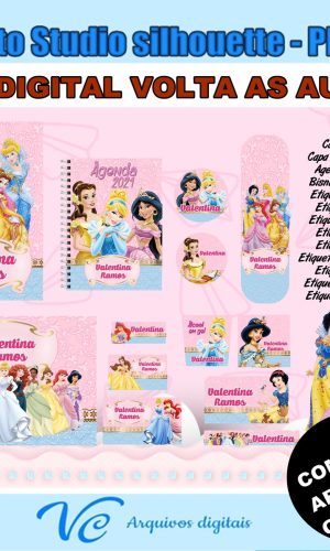 M623- Arquivo de corte Volta ás Aulas Princesas