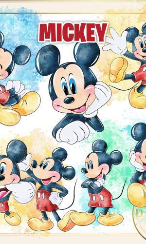 Mickey Aquarela Kit Digital