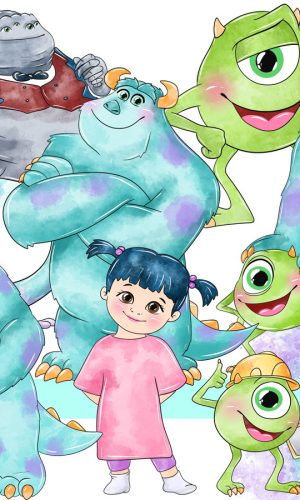 Monstro Sa Aquarela Kit Digital Compre 1 Leve 3