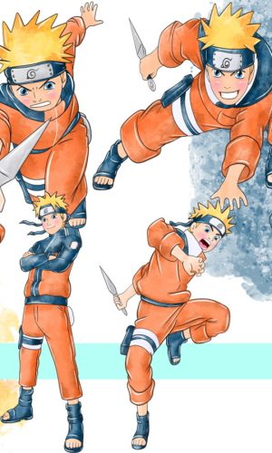 Naruto Kit Digital Aquarela Compre 1 Leve 3