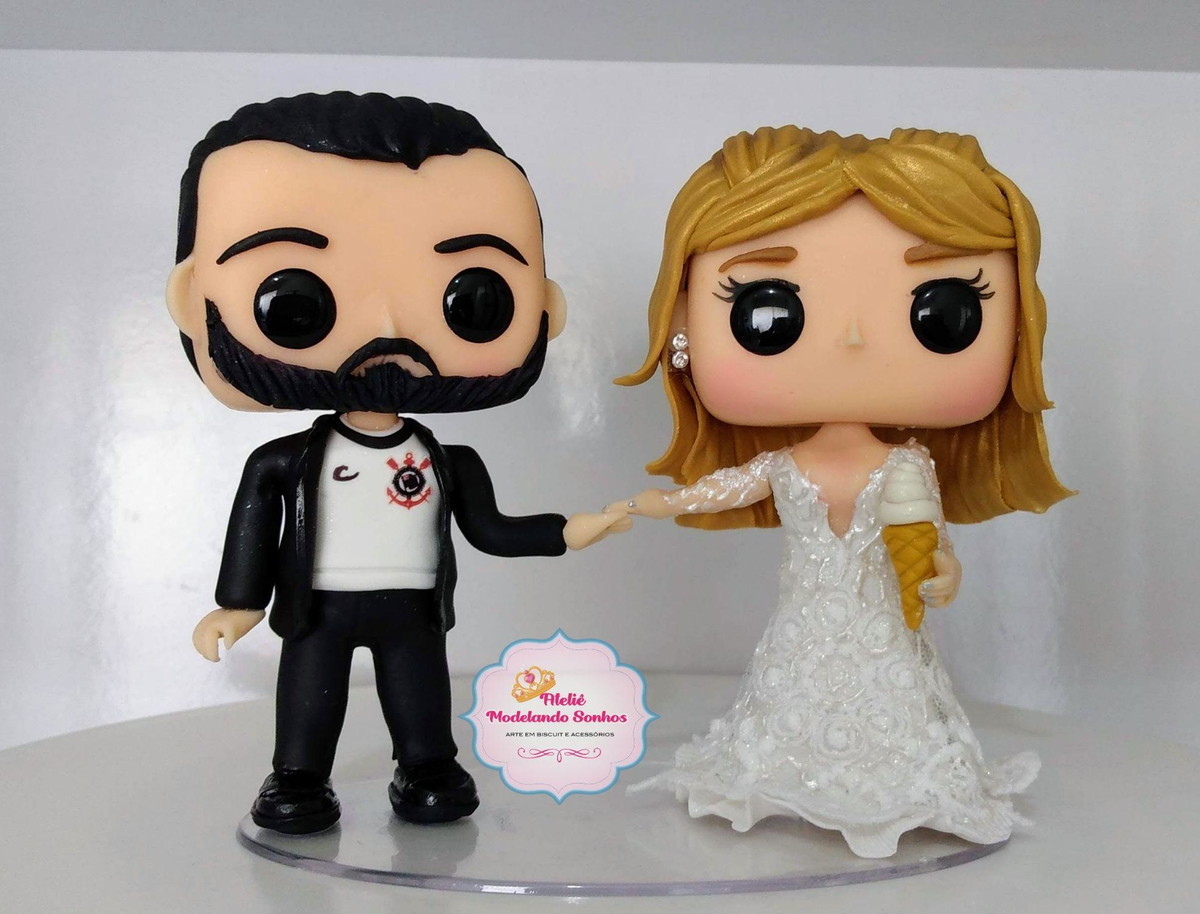 Noivinhos Funko pop Topo de Bolo - Imagem 4