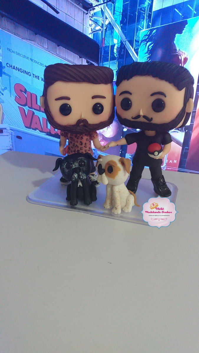 Noivinhos Funko pop Topo de Bolo - Imagem 3