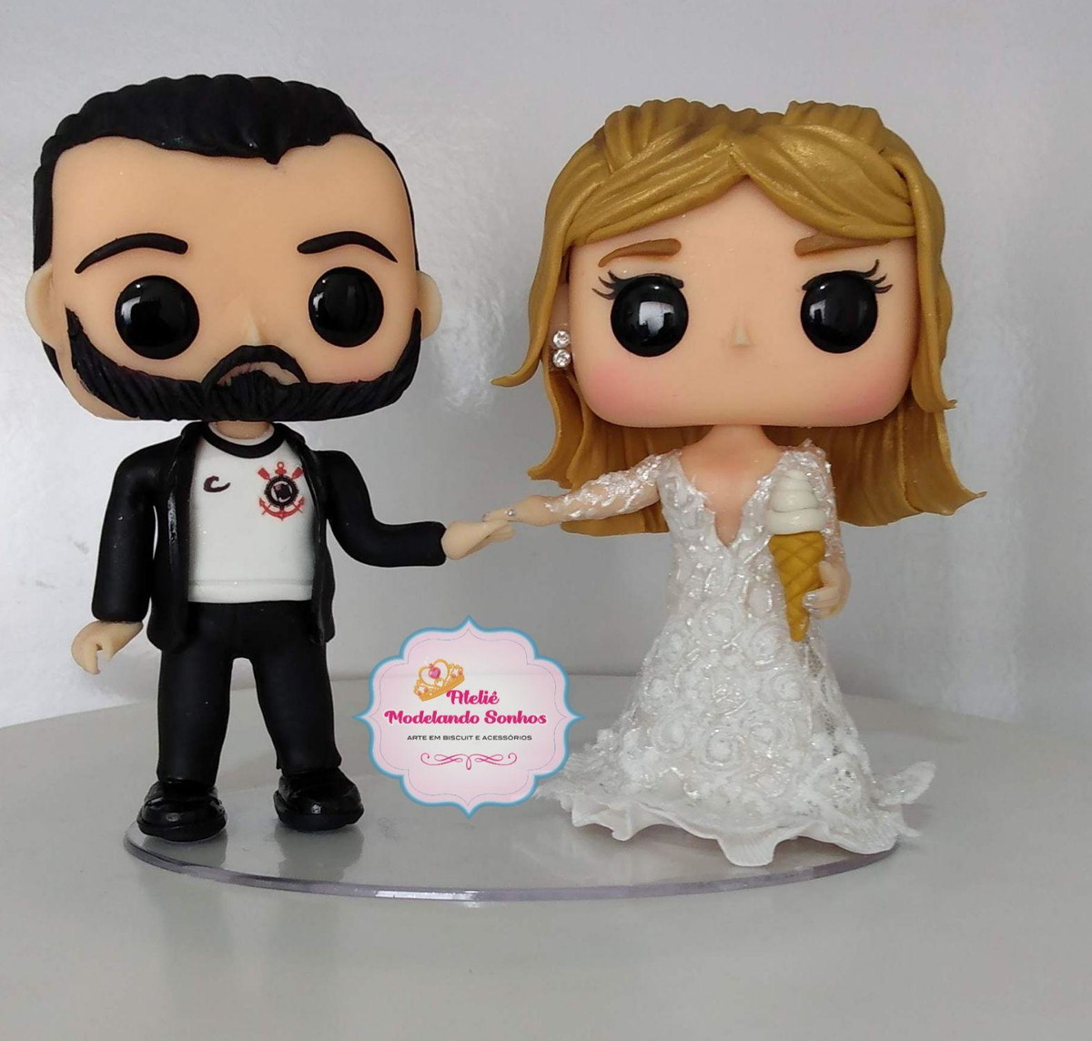 Noivinhos Funko pop Topo de Bolo - Imagem 2