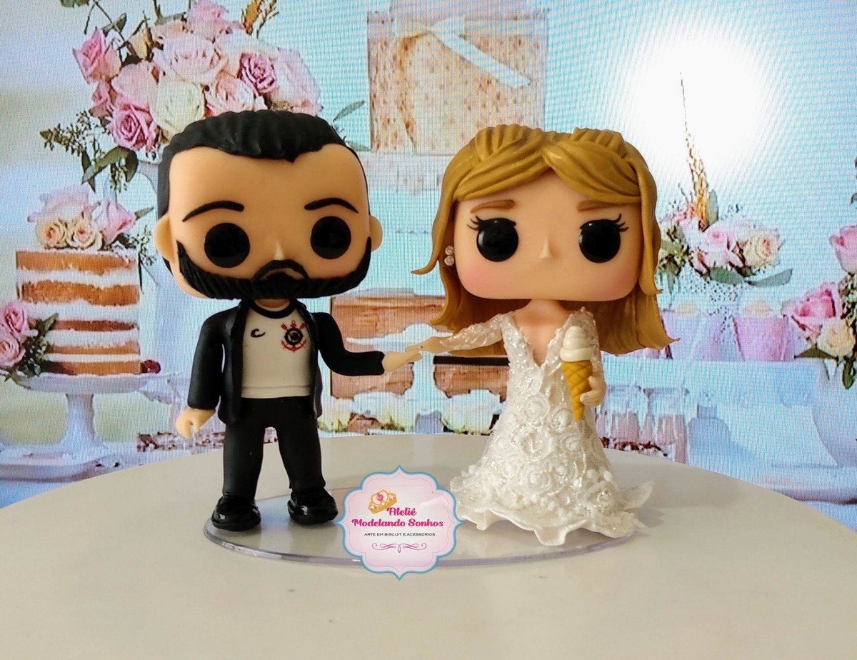 Noivinhos Funko pop Topo de Bolo