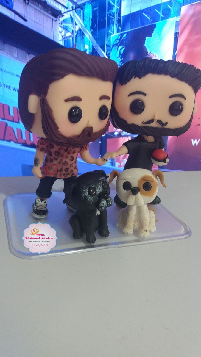 Noivinhos Funko pop Topo de Bolo - Imagem 2