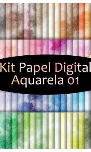 Papel Digital Aquarela 01 (100 Texturas)