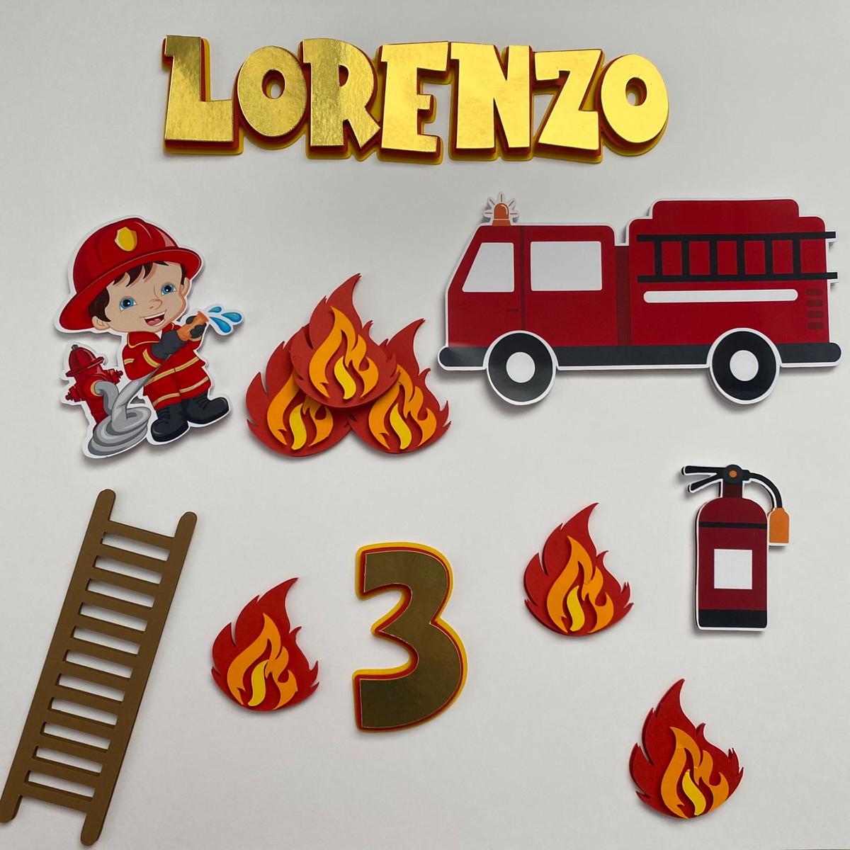 Arquivo de Corte Topo de Bolo Bombeiro