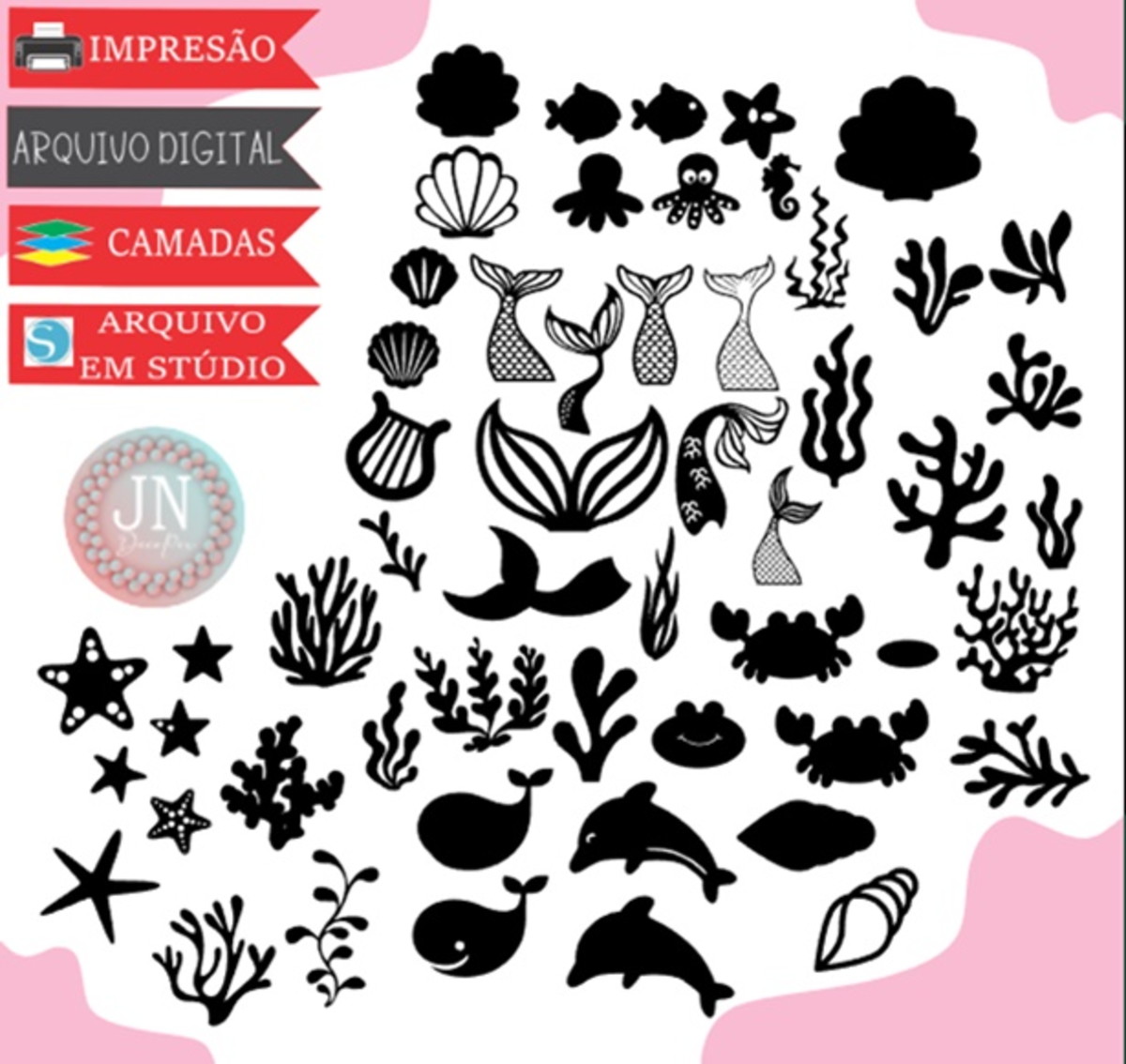 Sereia Cortes -topo de Bolo Arquivo de Corte e Impressão