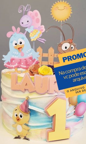 Studio/pdf Arquivo Corte Topo de Bolo Galinha Pintadinha-002