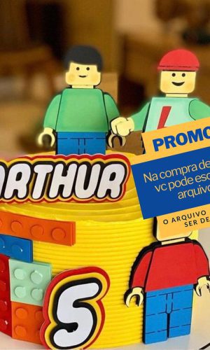 Studio/pdf Arquivo de Corte Silhouette Topo de Bolo Lego-009