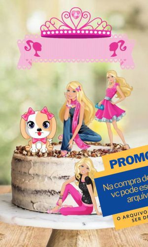 Studio/pdf Arquivo de Corte Topo de Bolo Barbie 4