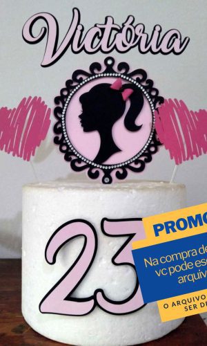 Studio/pdf Arquivo de Corte Topo de Bolo Barbie A2