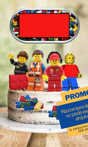 Studio/pdf Arquivo de Corte Topo de Bolo Lego