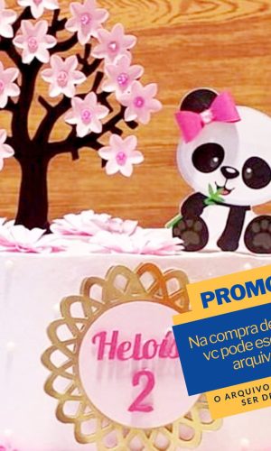 Studio/pdf Arquivo de Corte Topo de Bolo Panda