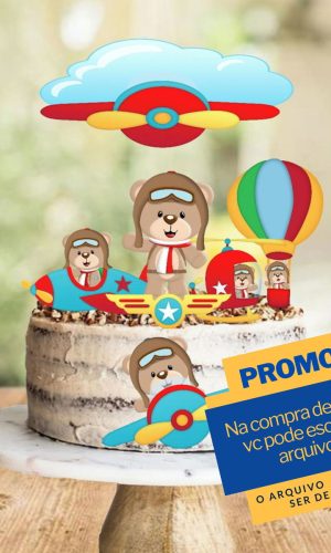 Studio/pdf Arquivo de Corte Topo de Bolo Ursinho Aviador-015
