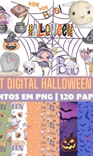 Super Kit Digital Halloween Aquarela