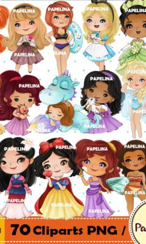 Super Kit Digital Princesas Aquarela