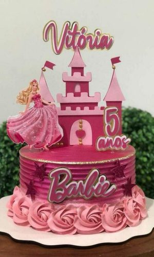 Topo Barbie Castelo + 4 Arquivos a Sua Escolha. (23108)