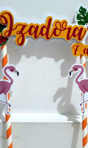 Topo bolo flamingo
