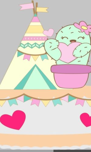 Topo Cactus Cute + Arquivos a Sua Escolha