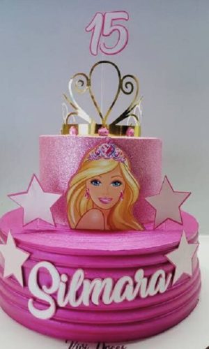 Topo da Barbie com Coroa + 4 Arquivos a Sua Escolha