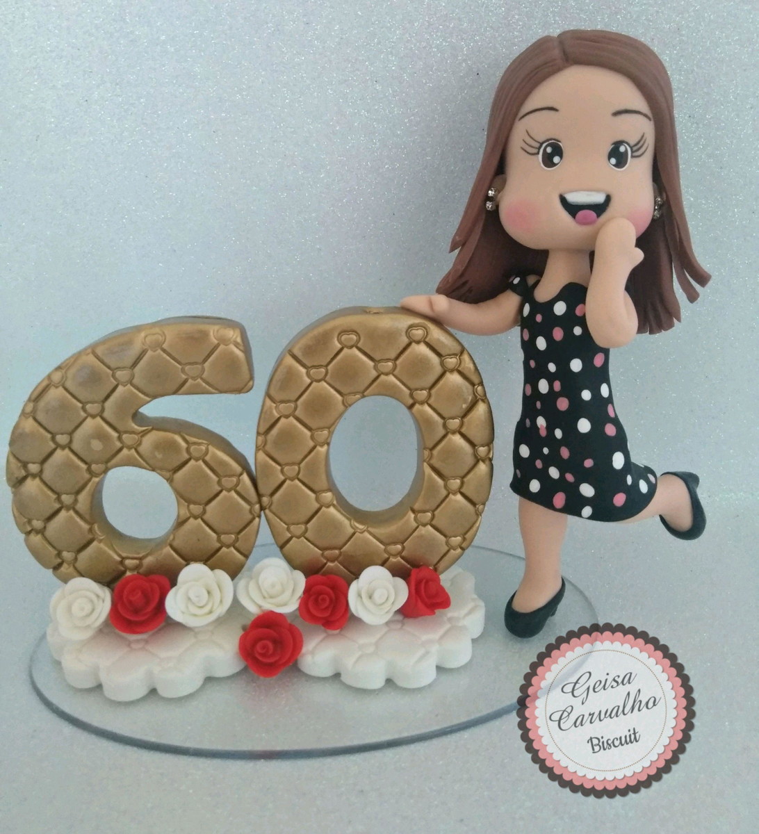 Topo de bolo 60 anos - Imagem 4