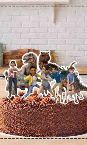TOPO DE BOLO ACAMPAMENTO JURASSICO - ARQUIVO DIGITAL