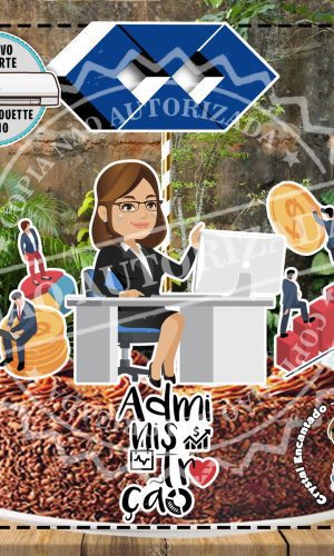 Topo de Bolo Administração Feminino - 2431 Arquivo Digital
