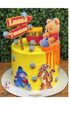 Topo de bolo arquivo digital ursinho pooh