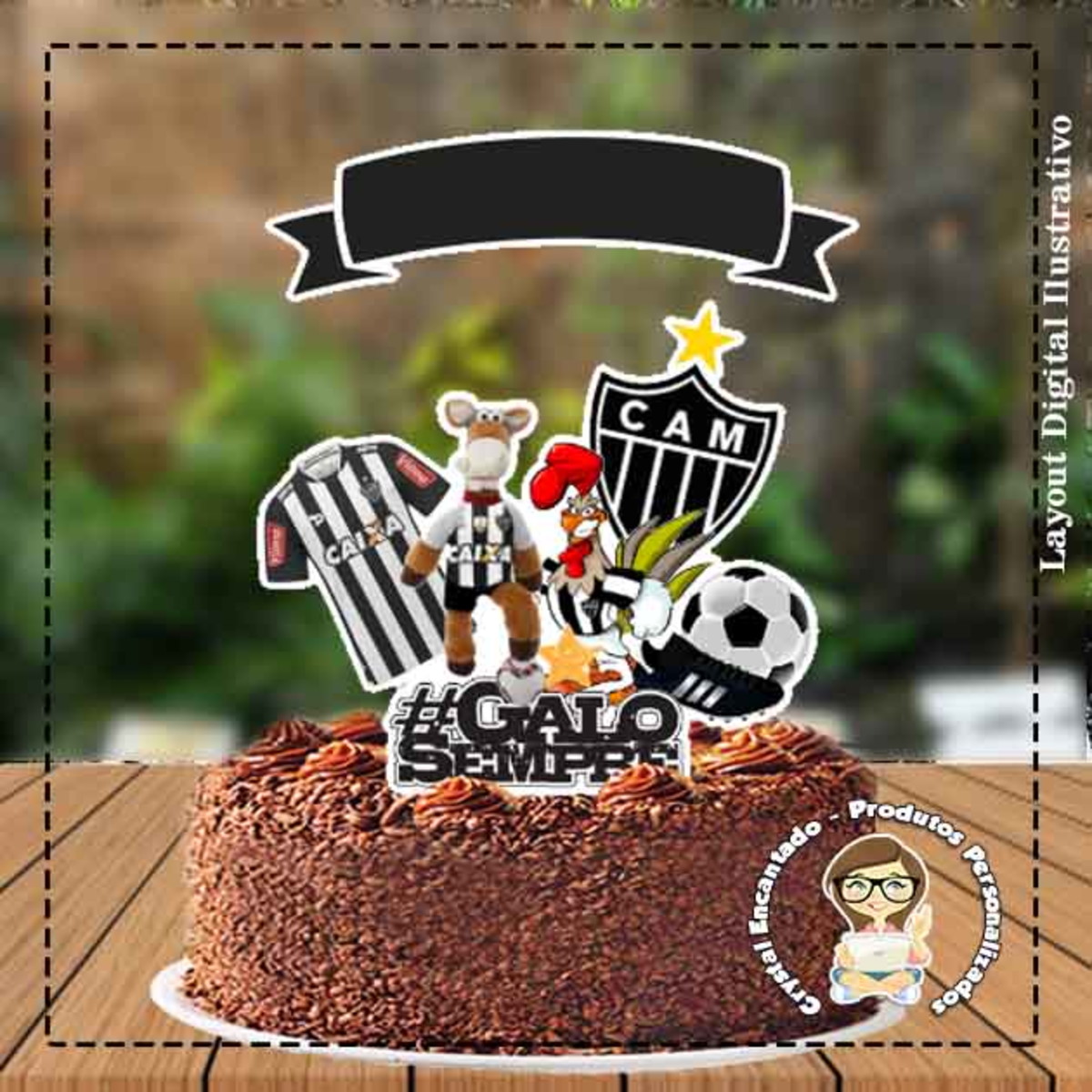 Topo de Bolo Atletico Mineiro 4129 Arquivo Digital