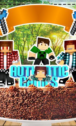 TOPO DE BOLO AUTHENTIC GAMES - ARQUIVO DIGITAL
