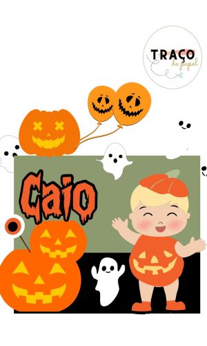 Topo de Bolo Baby Halloween - 100% Camadas (arquivo Digital)