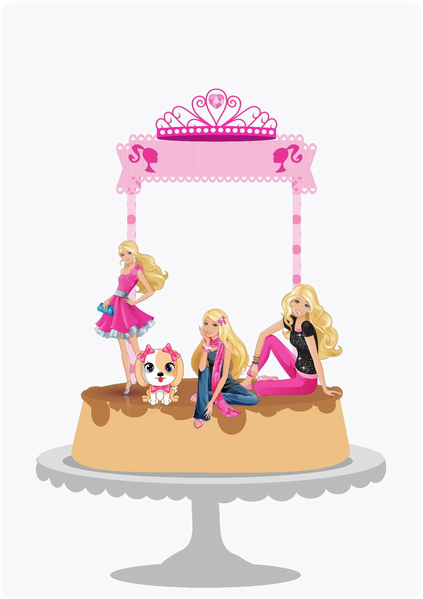 TOPO DE BOLO BARBIE ARQUIVO DE CORTE