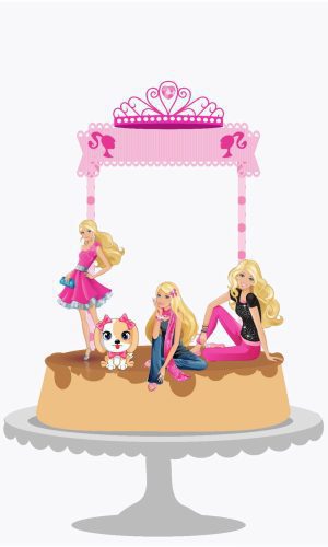 TOPO DE BOLO BARBIE ARQUIVO DE CORTE