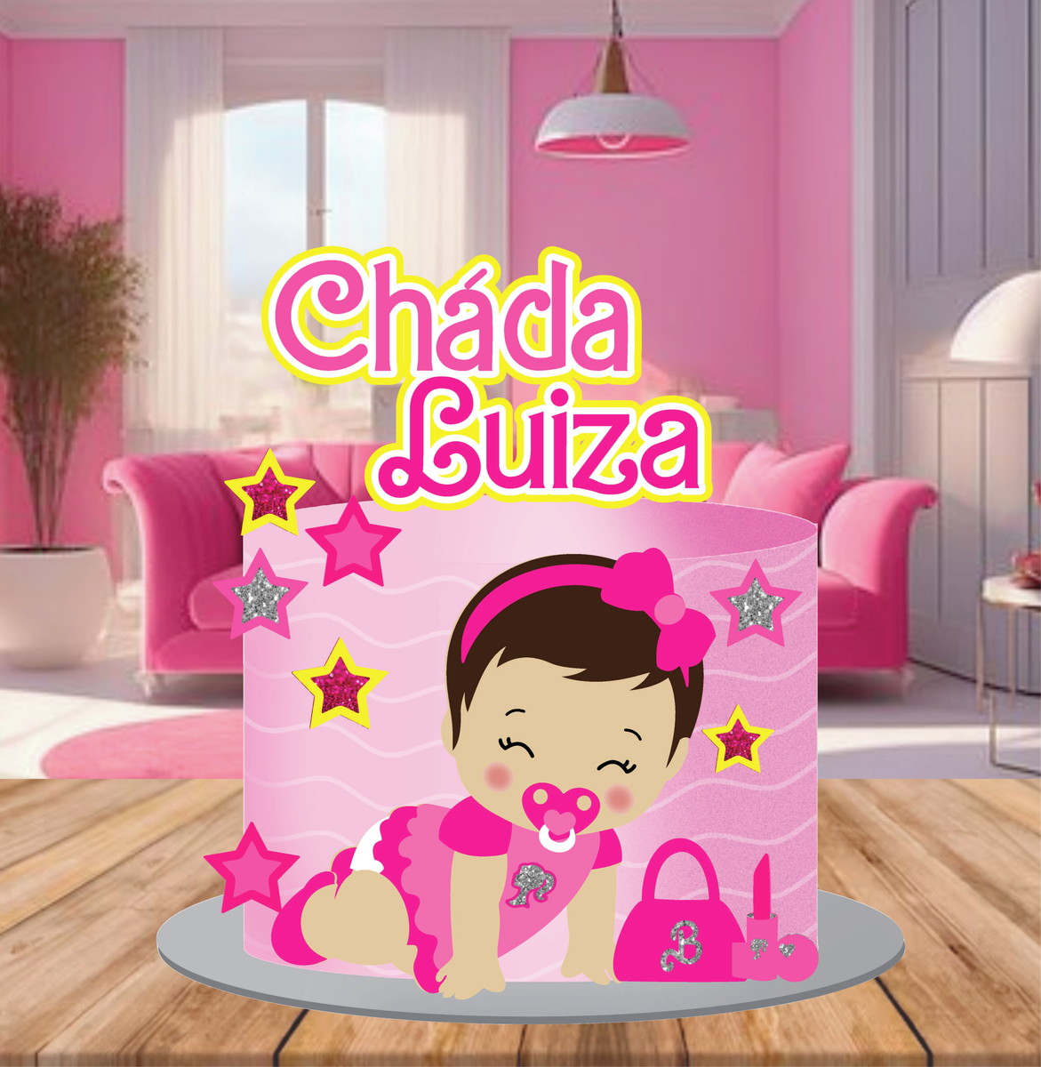 Topo de Bolo Chá de Bebe