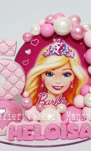 Topo de Bolo Barbie Personalizado