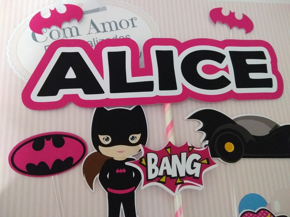 Topo de Bolo batgirl - Imagem 2