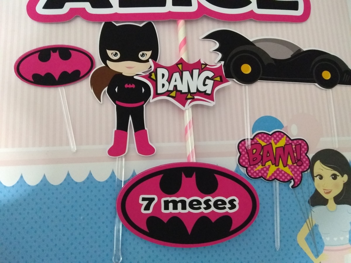 Topo de Bolo batgirl - Imagem 3