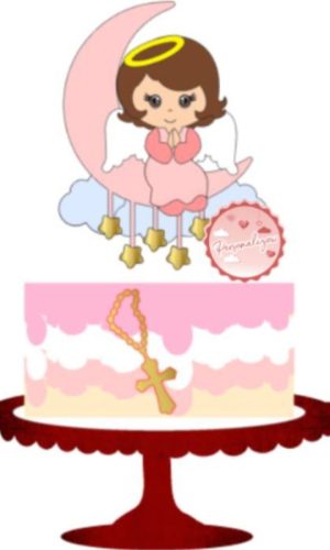 Arquivo Topo de Bolo - Batizado Menina