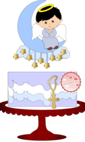 Arquivo Topo de Bolo - Batizado Menino