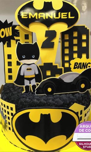 Topo de Bolo Batman CAMADAS 2 - Arquivo de corte