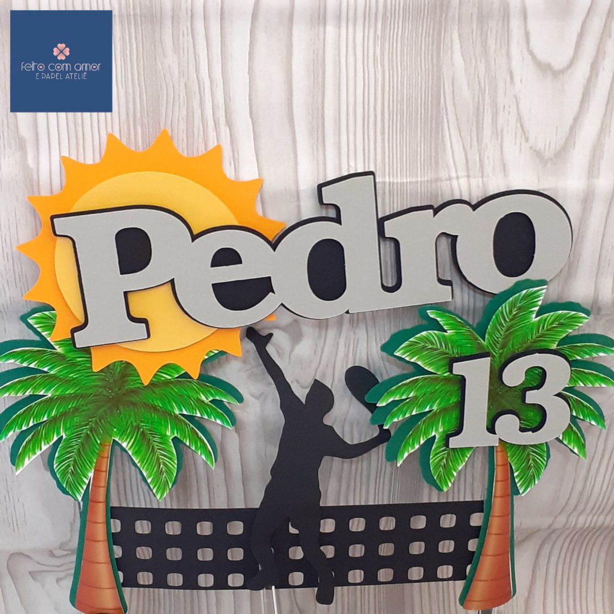 Topo de Bolo - Beach Tennis - Imagem 2