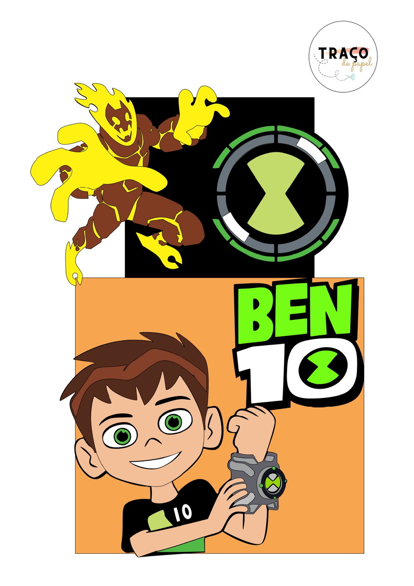Topo De Bolo Ben 10- 100% Camadas (arquivo Digital)