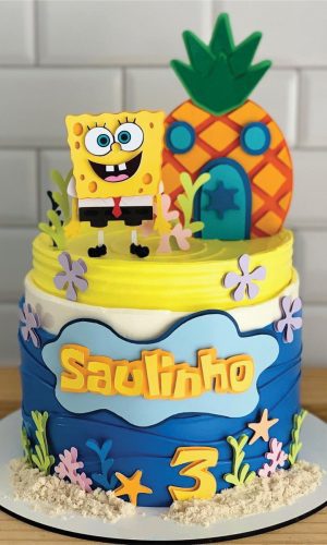Topo de Bolo Bob Esponja Arquivo de Corte