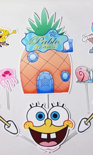Topo de bolo Bob Esponja